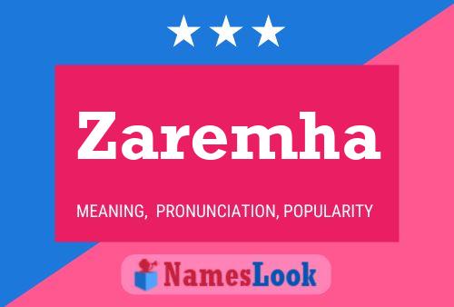 Zaremha Name Poster