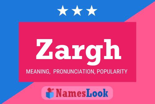 Zargh Name Poster