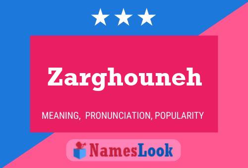 Zarghouneh Name Poster