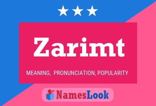 Zarimt Name Poster