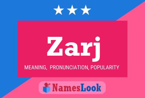 Zarj Name Poster