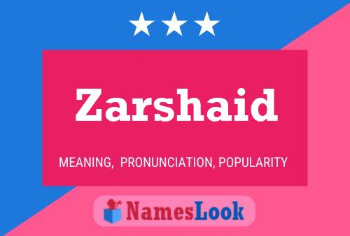 Zarshaid Name Poster