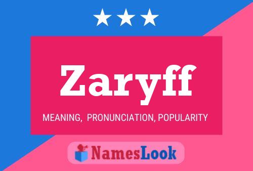 Zaryff Name Poster