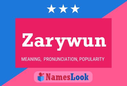 Zarywun Name Poster