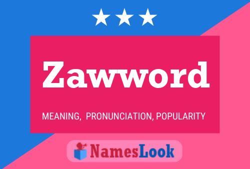 Zawword Name Poster