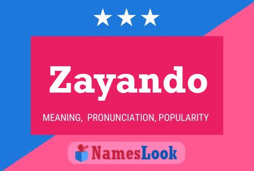 Zayando Name Poster