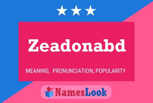 Zeadonabd Name Poster