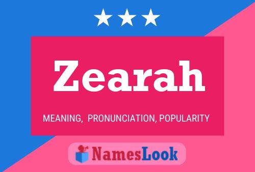 Zearah Name Poster