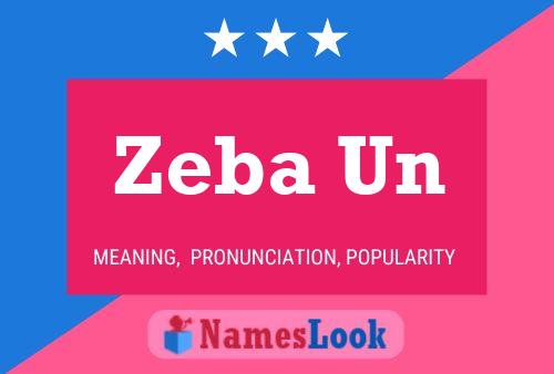 Zeba Un Name Poster