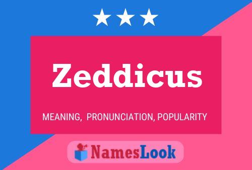 Zeddicus Name Poster