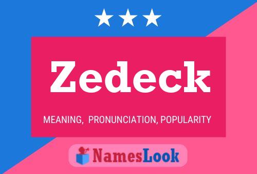 Zedeck Name Poster