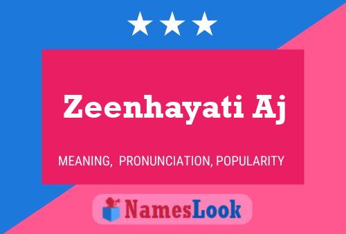 Zeenhayati Aj Name Poster