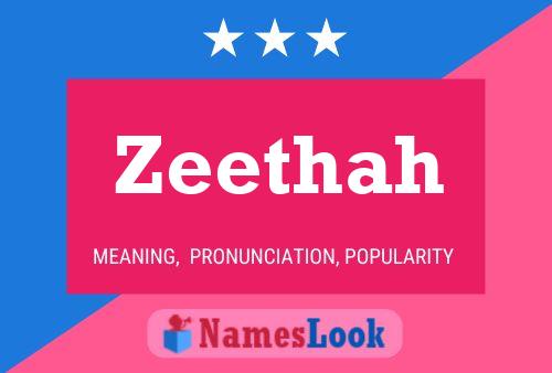 Zeethah Name Poster