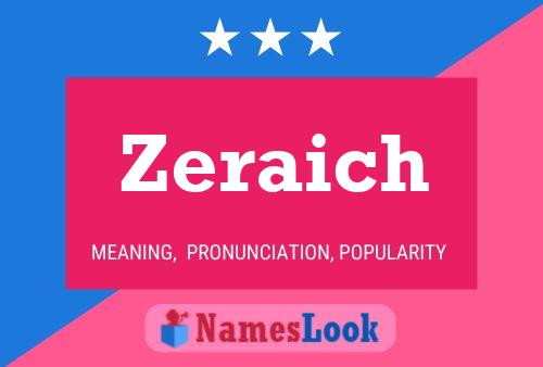 Zeraich Name Poster