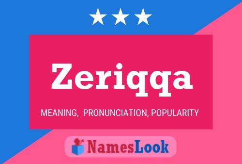 Zeriqqa Name Poster