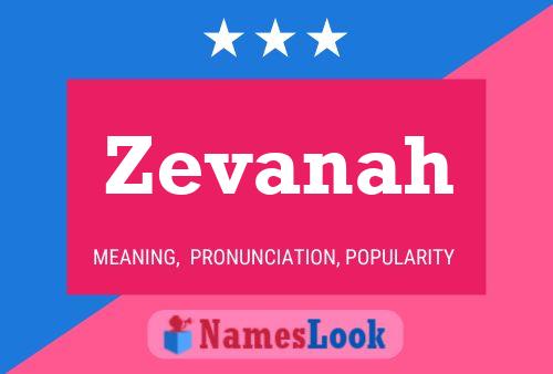 Zevanah Name Poster