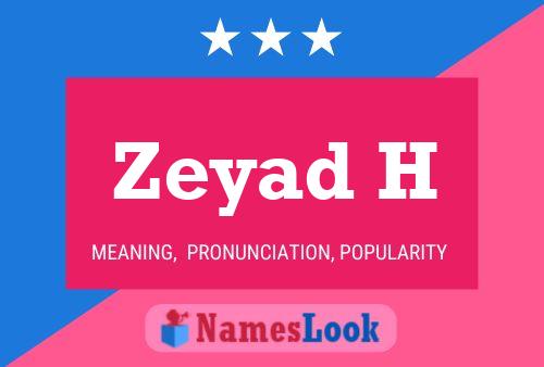 Zeyad H Name Poster