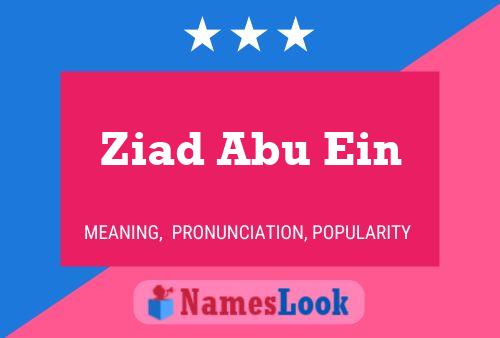 Ziad Abu Ein Name Poster