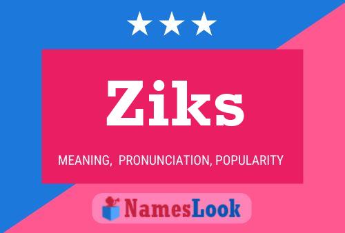 Ziks Name Poster