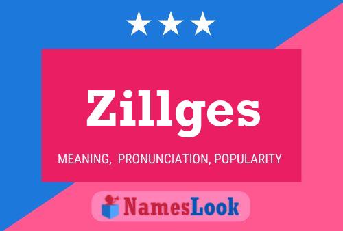 Zillges Name Poster