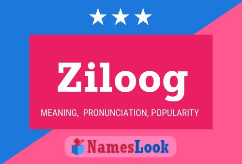 Ziloog Name Poster