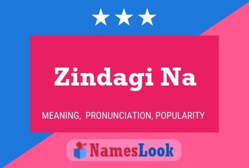 Zindagi Na Name Poster