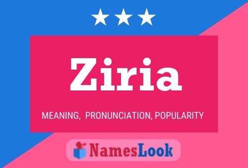 Ziria Name Poster