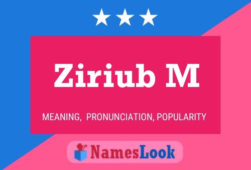 Ziriub M Name Poster