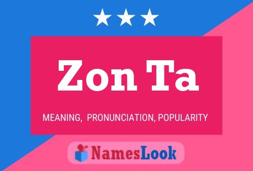 Zon Ta Name Poster