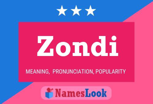 Zondi Name Poster