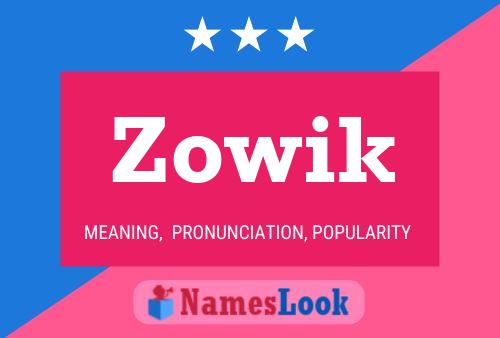 Zowik Name Poster