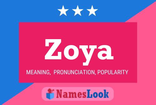 Zoya Name Poster
