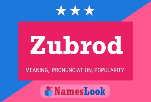 Zubrod Name Poster