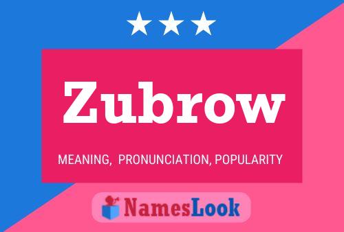 Zubrow Name Poster