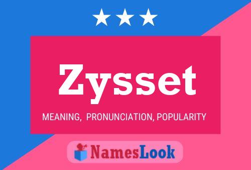 Zysset Name Poster